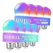 Smart Light Bulbs 8Pack,100W Equivalent Smart Bulb Work with Alexa Google