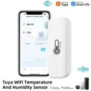 Tuya WiFi Temperature and Humidity Sensor Indoor Humidity Sensor Battery Powe...