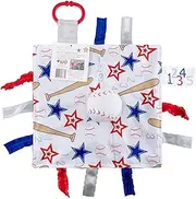 Baseball Sensory Baby Jack Security Educational Tag Baby Blanket by Lovey