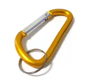 100pc 3" Aluminum Carabiner D Shape Buckle Pack Spring Snap Keychain Clip Hook