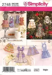 Simplicity # 2748 Sewing Pattern: Apron Ornaments One Size Factory Folded Uncut