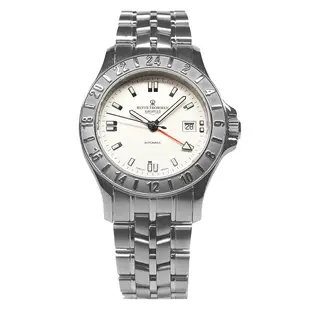 REVUE THOMMEN 梭曼錶 Airspeed系列 GMT兩地時自動機械腕錶 白面x鍊帶/42.5mm (16091.2132)
