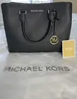 Michael Kors SAVANNAH Saffiano LEATHER LARGE Satchel Crossbody Purse Handbag NWT