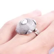 Ring Spiral 925 Silver Size Band Jewelry Swirl Solid Design Swirled Size US 10
