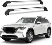 2PCS Crossbar Cross Bars All New CX-90 CX90 2023-2024 Roof Rack Rail Carrier Lockable Luggage Carrie(Silver and Black)