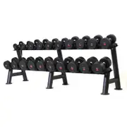 SMAI Commercial Dumbbell Set with Rack 5-30kg - Black