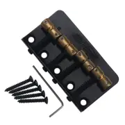 Wilkinson WBBC Bass Bridge Brass Saddles for 4-String P Bass/Jazz Bass,Black