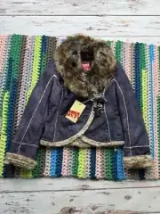 Miss Sixty Vintage Cropped Faux Sheepskin Jacket Women’s Size M