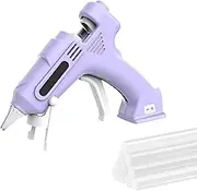 Cordless Hot Glue Gun, Fast Preheating Electric Hot Glue Kit with 10Pcs 7mm High Adhesion Sticks, Auto Dispensing, Mini Hot Glue Gun Kids DIY School Craft Quick Home Repairs