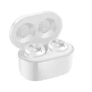 [bluetooth 5.0] Mini TWS True Wireless In-Ear Stereo Earphone Portable IPX7 Waterproof Sport Earbuds Headset with Mic WHITE COLOR