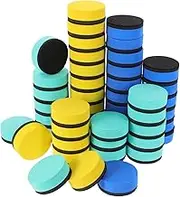 48pcs Magnetic Whiteboard Dry Eraser for Classroom Mini Whiteboard Cleaning Pads Chalkboard Wiper Teacher Supplies for School