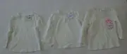 Pumpkin Patch Girls Cream Long Sleeve Top x 3 - Size 3 - New