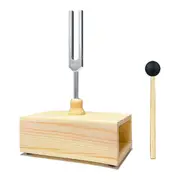 432 Hz Tuning Fork with Resonance Box,For Sound Healing,Tuning Fork Resonance Teaching, Hearing Tests, Meditation SilverWood Color