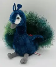 Aurora Perry The Peacock Peafowl Bird 8" Avian Stuffed Plush Toy Lovey 2016 NWT