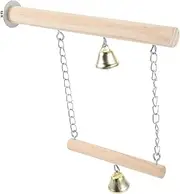 FUTUREORYY Parrot Perch Stand with Bell Safe Durable Swing for Parakeets Cockatiels and Birds for Birdcages to Enhance Playtime and Curiosity