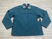VALOR Collective Calvary Twill Flannel Jacket Full-Zip Mens Medium Green LS $85