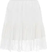 [STKARCV] Women's Floral Lace Patchwork Waist Spring Summer Aesthetic Short Mini Pleated Skirts