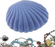 Small Earrings Organizer,Jewelry Holder Case Seashell Shaped Jewelry Box - Reusable Velvet Shell Jewelry Boxes Jewelry Display Organizer Holder for Earrings Necklaces Bracelets Buniq