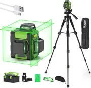 Huepar 3x360°Self-Leveling Laser Level - Tripod - Rechargeable - NIB