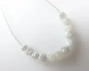 12 pcs Natural Loose Rough Diamond Beads White Raw Loose Diamond Use For Jewelry