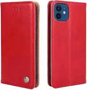 MojieRy Phone Cover Wallet Folio Case for Google Pixel 6 PRO, Premium PU Leather Slim Fit Cover for Pixel 6 PRO, 3 Card Slots, Well Fit, Red