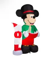 New Airblown Inflatable Disney Christmas 7Ft Tall Airblown Mickey Mouse Noel
