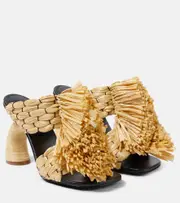 [Dries Van Noten] Dries Van Noten Woven raffia mules AU 6 beige