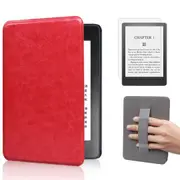 StylePro Combo Kindle Paperwhite 6.8” case with hand strap and screen protector, red