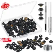 200Pieces (50Sets) 15MM Snap Fastener Kit Tool Snap Button Kit Snaps for Leather