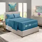 Extra Deep Pocket Queen Sheets Set - Fits 18-24 Inch Mattresses, 4 Pieces