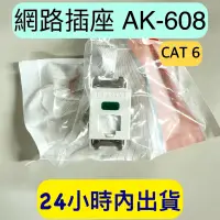 在飛比找蝦皮購物優惠-網路插座AK-608 資訊插座 網路資訊插座 CAT6 含打