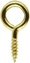 Romak 701640 Brass Plated Galvanized Eye Screw 5 Pieces Per Card, 41 mm x 4 mm Size