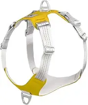 Pet Rope Padded Pet Dog Harness No Pull Dog Reflective Chest Strap Belt Vest Adjustable Outdoor Training Protective Harness Pet Traction Rope (Color : Yellow, Size : L)