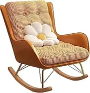 FYNBSSA Living Room Rocking Chair Bedroom Upholstered Glider Rocker Rocking Chair with Solid Wood Base for Office Lounge Bedroom