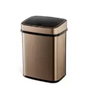 Touchless Motion Sensor Trash Can Gold Stainless Steel, 3 Gallon Kitchen Garbage