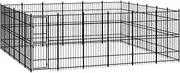 Outdoor Dog Kennel Steel 33.18 m² Large Pet Enclosure Backyard Dog House
