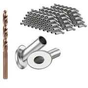 40 Pack Angle Beveled Protector Sleeves, Wood Post Protector Stair Cable Railing 3/16, 45 Degree Silver