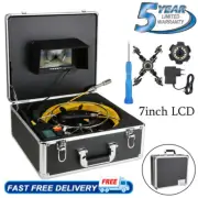 7" Sewer Camera Endoscope Pipe Inspection Camera LCD Monitor Video Recording
