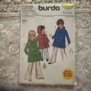 Burda Sewing Pattern 13048 Coat Jacket Child Girls/Boys Size 2-4 New