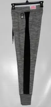 Victoria's Secrt Pink Tuxedo Skinny Collegiate Pant Heather Night Snow Large (L)