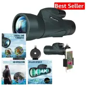 Compact Waterproof Monocular 10x50 with Fully Multi-Coated Lens for Adventurers