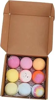 Beavorty Bath Salt Ball Set 9pcs Bath Bubble Balls Essential Oils for Girlfriend/Wife/Mom