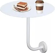 Round Cocktail Bar Table with Metal Base, Tall Bistro Pub Table, Wall Mounted Counter Bar Table L-Type Coffee Drink Table, Modern Cocktail, Sofa Side Table