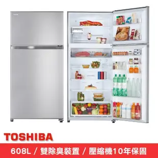 【TOSHIBA 東芝】608公升抗菌鮮凍變頻冰箱 GR-A66T(S)