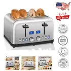 Elegant Digital 4 Slice Toaster with Independent Controls & Removable Crumb Tray