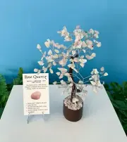 Rose Quartz Crystal Gemstone Large Tree