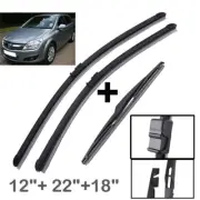 Fit Opel Holden Astra H MK5 12"+22"+18" Front Rear Windshield Wiper Blades UK