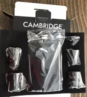 NEW Cambridge 6-Piece Black Flask Set