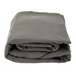 [James Lane] Como Linen Square Ottoman Cover Charcoal - 70cm x 70cm