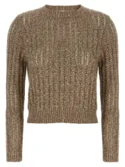 [Brunello Cucinelli] Brunello Cucinelli-Rustic Dazzling Net Maglioni Beige-Donna XS